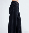 High Waist Black Wide Leg Jeans