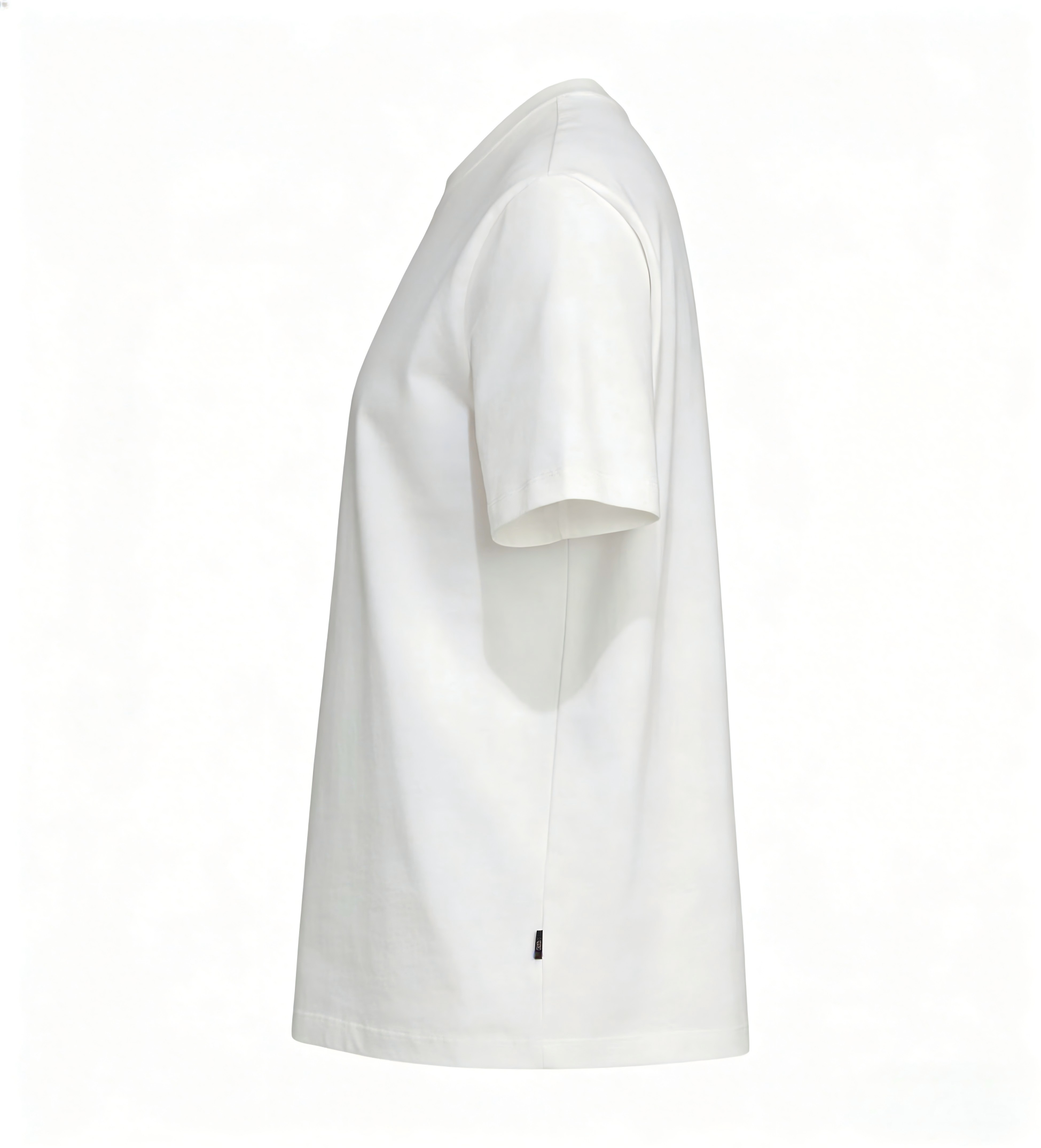 Basic white crew neck short-sleeved T-shirt