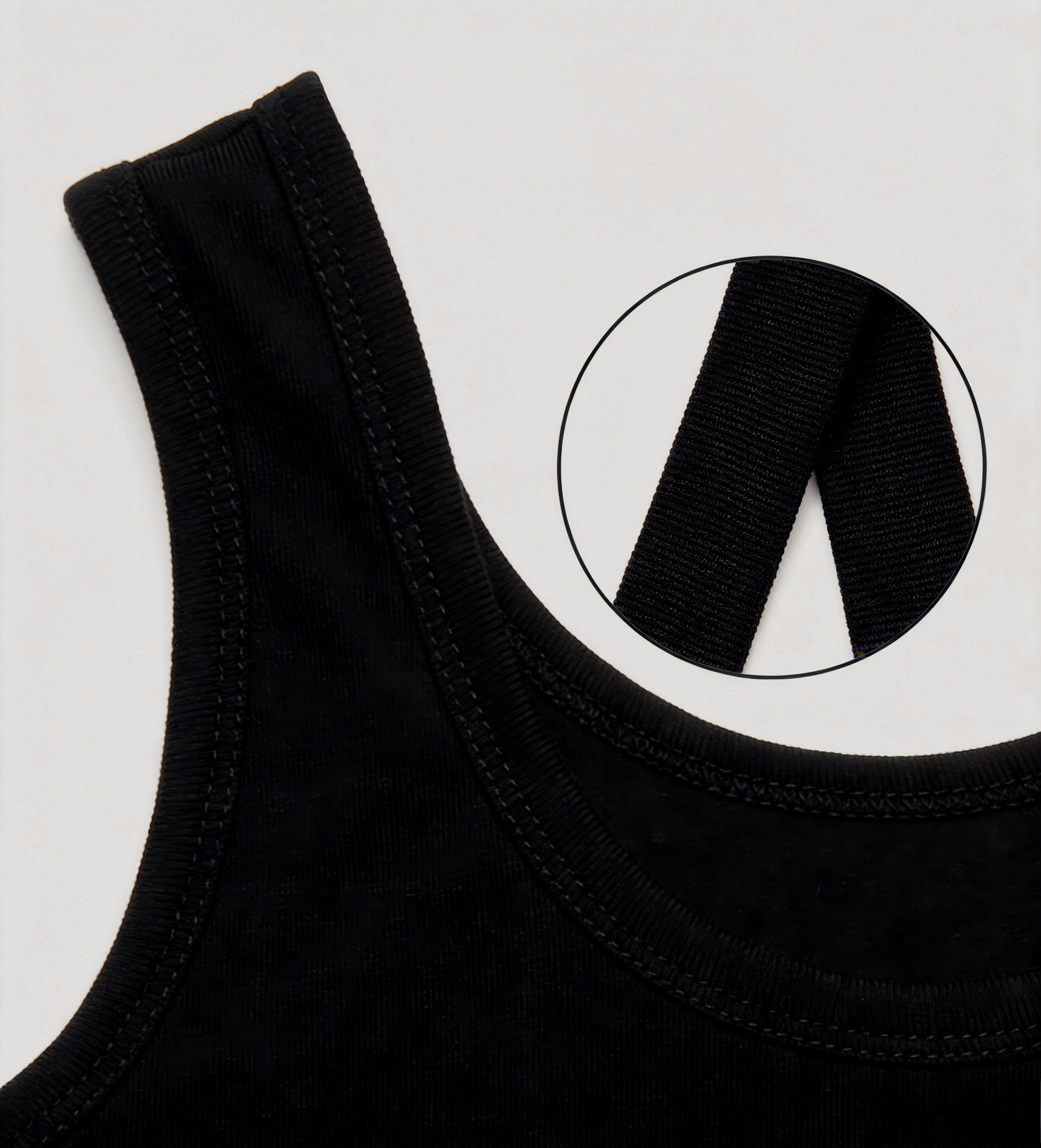 Basic Black U-Neck Tank Top – Stretchy Slim Fit Camisole