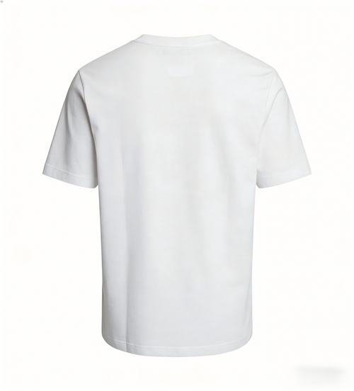 Basic white crew neck short-sleeved T-shirt