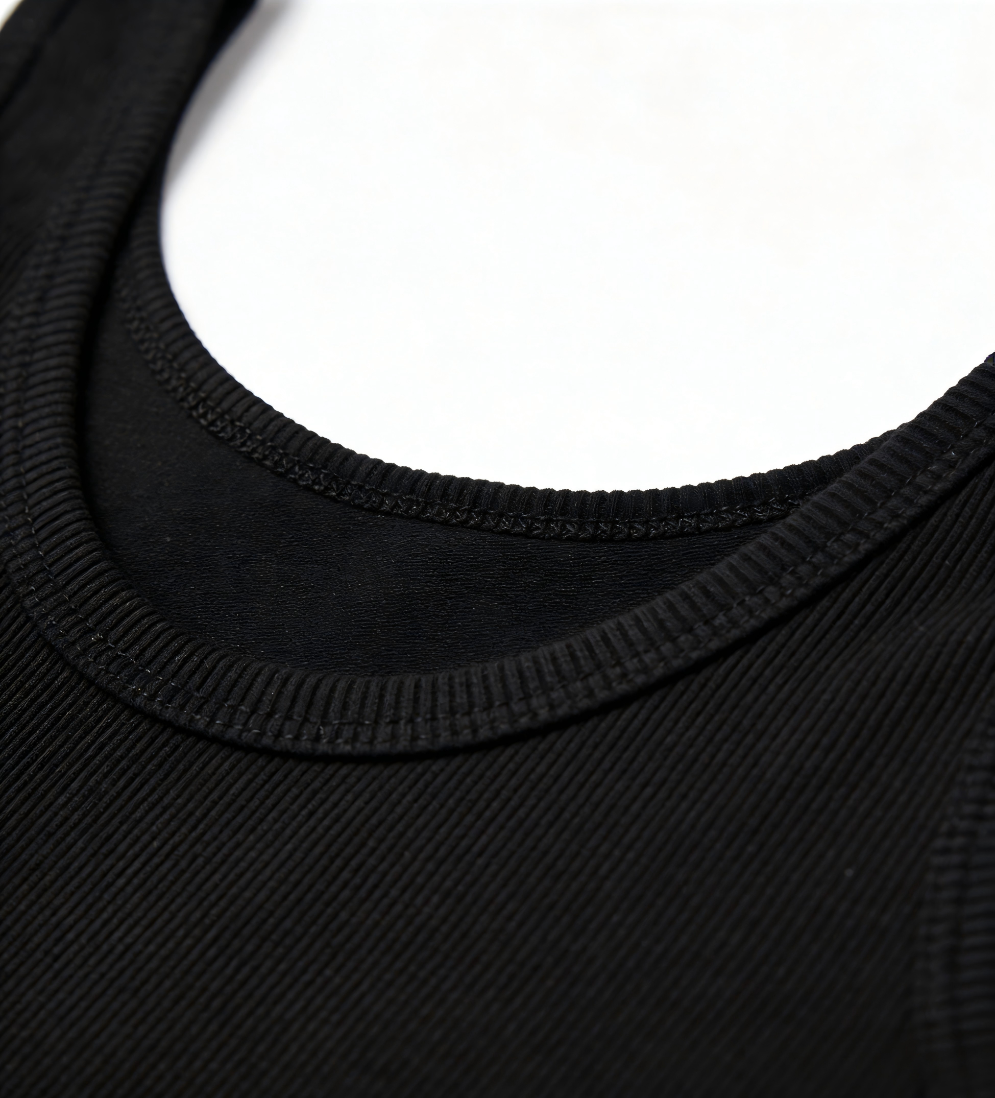 Basic Black U-Neck Tank Top – Stretchy Slim Fit Camisole