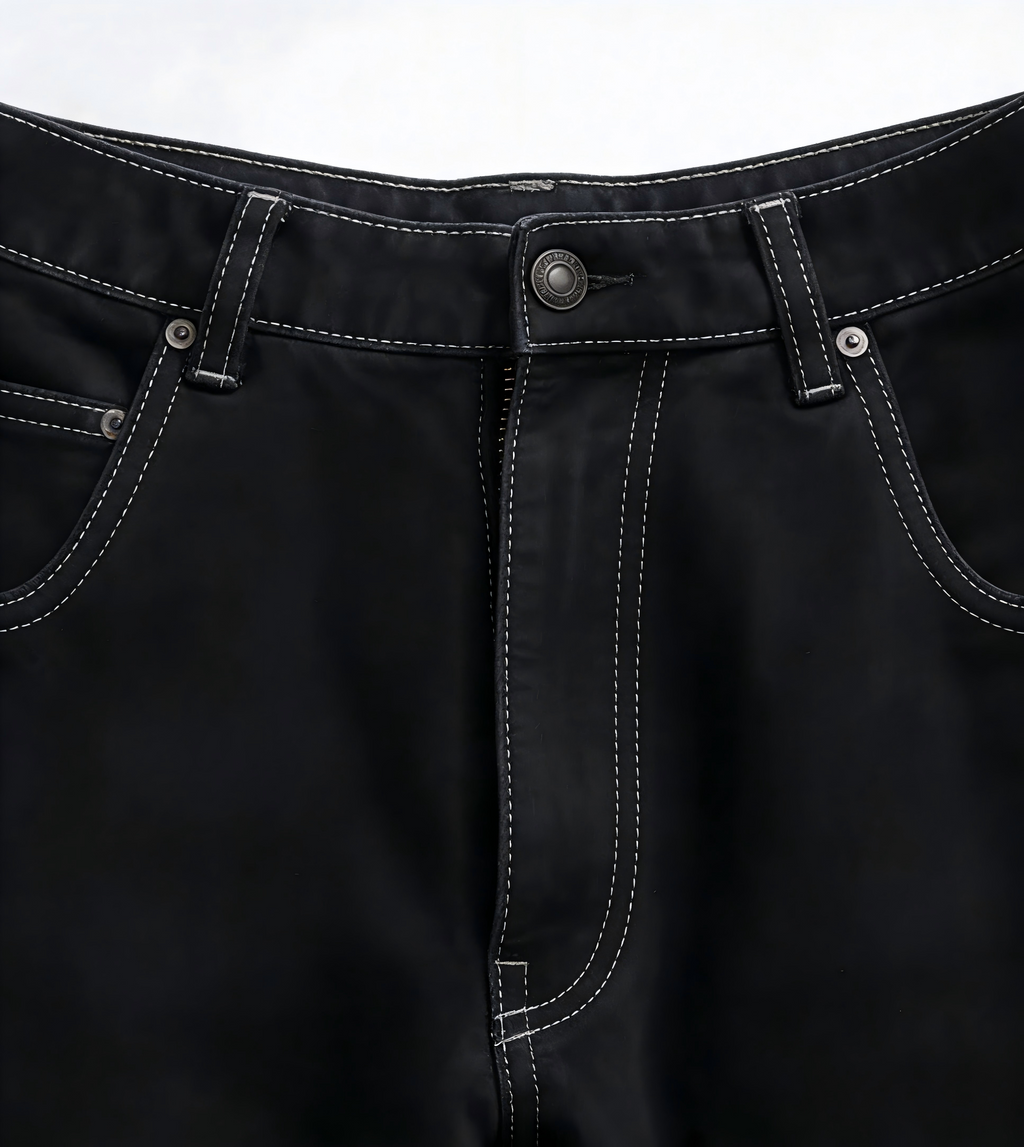 High Waist Black Wide Leg Jeans